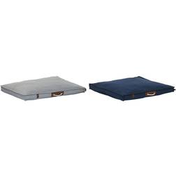 Dkd Home Decor Pet Bed Set of 2 Navy Blue and Light Grey