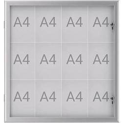 Maul excite Utilisation Pour Format De Papier 12 x DIN A4 Lextérieur À Labri De La Pluie 6654208 Aluminium Argent 1 pc (s)