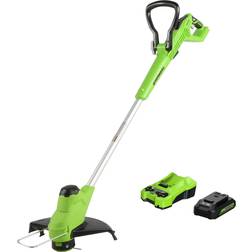 Greenworks 24v 11 inch cordless string trimmer with 2ah battery and charger