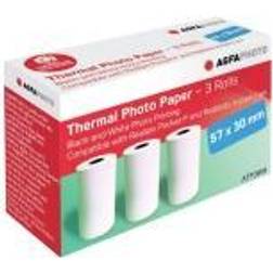 AGFAPHOTO Pack 3 Rouleaux Papier Thermique ATP3WH Blanc