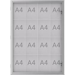 Maul Informationstavle 16 x A4 Aluminium Sølv