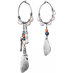 Maanesten Lotta Earrings - Silver/Multicolour/Pearl