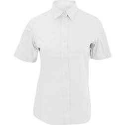 Kustom Kit Herren, Hemd, Business Bluse Kurzarm, Weiss