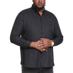D555 D555 Plus Richard Basic Oxford L/S Shirt Black 7XL, Colour:
