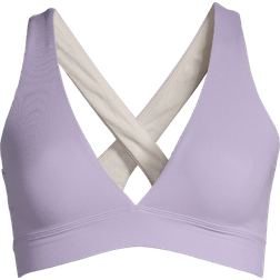 Casall V-Neck Crossback Bikini Top - Lavender