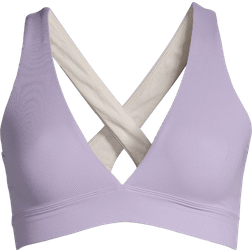 Casall V-neck Crossback Bikini Top, Lavender