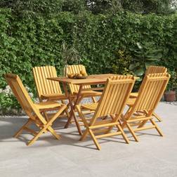 vidaXL Folding Garden Chairs Wood Teak Garden Dining Chair