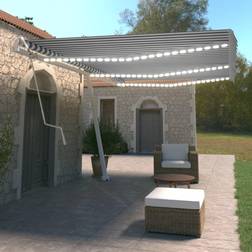 vidaXL Tenda Automatica Con Sensore Vento e LED 600x350 cm Blu Bianca