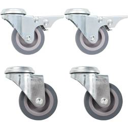 vidaXL Bolt Hole Swivel Casters 4 pcs 50 mm