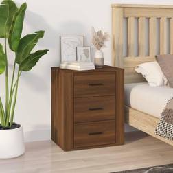 vidaXL Brown oak Engineered Bedside Table