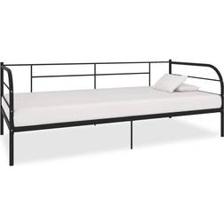 vidaXL Telaio Letto Nero In Metallo 90x200 Cm Divano