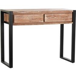 Dkd Home Decor Natural Black Metal Acacia Console Table