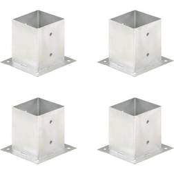 vidaXL Ancres de Poteau 4 pcs Métal Galvanisé 121 mm