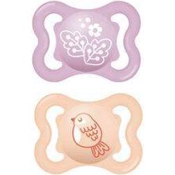 Mam Air Silicone Pacifier Pink 0-6m 2pcs