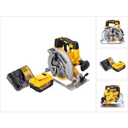 Dewalt dcs 570 m1 akku handkreissäge 18 v 184 mm 1x akku 4,0 ah ladegerät