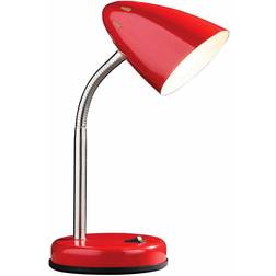 Premier Housewares Red Gloss Desk Table Lamp