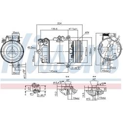 89483 Compresor de Aire Acondicionado CSV613 12 PAG 46 R134a