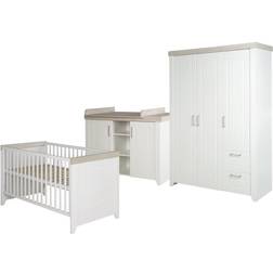 Roba Felicia 3 Piece Cot Set White