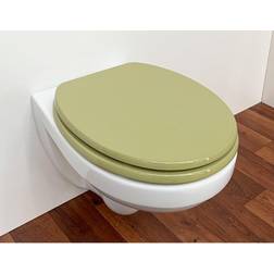 ADOB Sedile Copri WC Colore Verde Con Cerniere Regolabili Cromate In Ottone 85074
