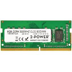 2-Power ram 8gb ddr4 3200mhz cl22 sodimm memory