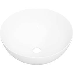 vidaXL Lavandino Bianco 36x15 cm Ceramica Rotondo