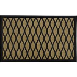JVL Vienna Rubber Backed Scraper Doormat, 45x75cm Brown