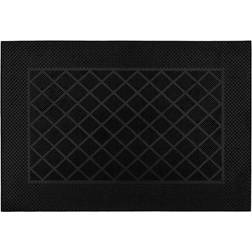 JVL Harlequin Scraper Rubber Pin Doormat Black