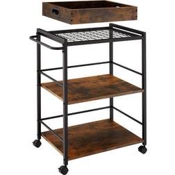 tectake Chariot De Service Worcester 65 x 41.5 x 87 cm Rustique Table à roulettes