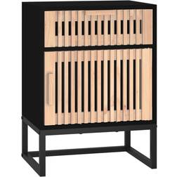 vidaXL Nachtkastje 40 x 30 x 55.5 cm Zwart