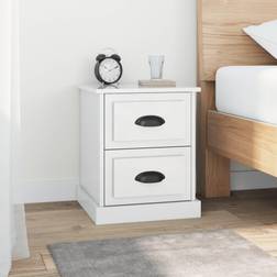 vidaXL Bianco Lucido 39x39x47.5 cm Legno Multistrato Comodino