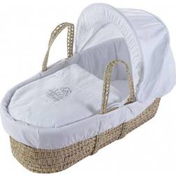 Kinder Valley Rabbit Palm Moses Basket with Quilt, Padded Body