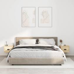 vidaXL sonoma oak, 2 Bedside Table