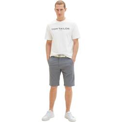 Tom Tailor Bermuda Shorts - Navy White Dobby