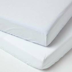 Homescapes Cotton Cot Bed Fitted Sheets 200 Thread Count, 2
