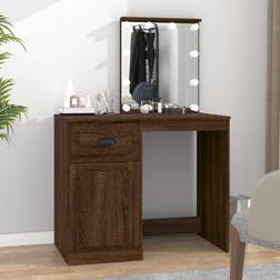 vidaXL Makeupbord LED-lys konstrueret Toiletbord