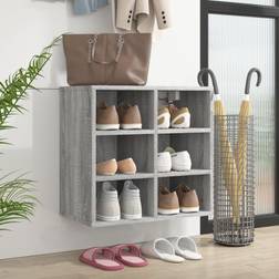 vidaXL grey sonoma, 1 Shoe Rack