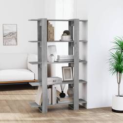 vidaXL Rumdeler 100 x 30 x 160 cm Grå Sonoma-Eg Bogreol