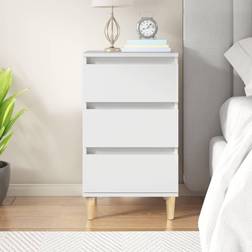 vidaXL white Cabinet Engineered Bedside Table
