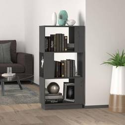 vidaXL Rumdeler 51 x 25 x 101 cm Massivt Fyrretræ Grå Bogreol