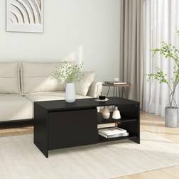 vidaXL Da Salotto Nero 102x50x45 cm Legno Multistrato Tavolino