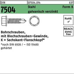 Lemvigh-Müller bor, sekskant, elgalvaniseret, 5,5