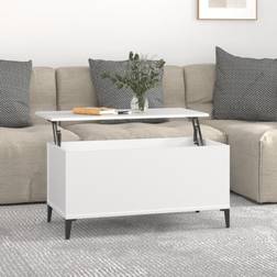 vidaXL 90 x 44,5 x 45 cm Konstrueret Træ Hvid Sofabord