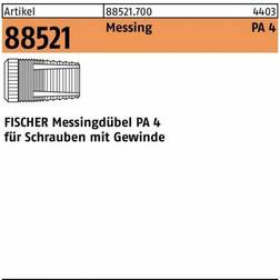 Fischer Messingdübel PA 4 M 6/7,5 7.5 mm 8 mm 50484 200 pz