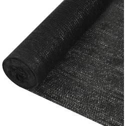 vidaXL Red De Privacidad HDPE 1.5 x 25 m - Negro