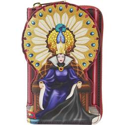 Loungefly White Evil Queen on Throne Zip-Around Wallet - red