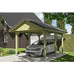 SKAN HOLZ Platinklasse Premium Enkeltcarport 380x500 cm (Areal )