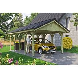 SKAN HOLZ Platinklasse Hjemsted XL Enkeltcarport Lisa 430x750 cm (Areal )