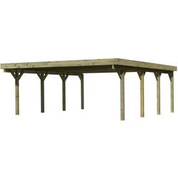 Karibu Doppelcarport Classic 2 Stahldach (Gebäudefläche )