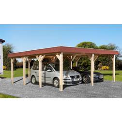 Weka Dubbele Carport 615 Gr.1 576 x 591 cm