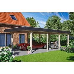 SKAN HOLZ SKAN HOLZ Carport Wendland 409 schwarze Blende (Gebäudefläche )